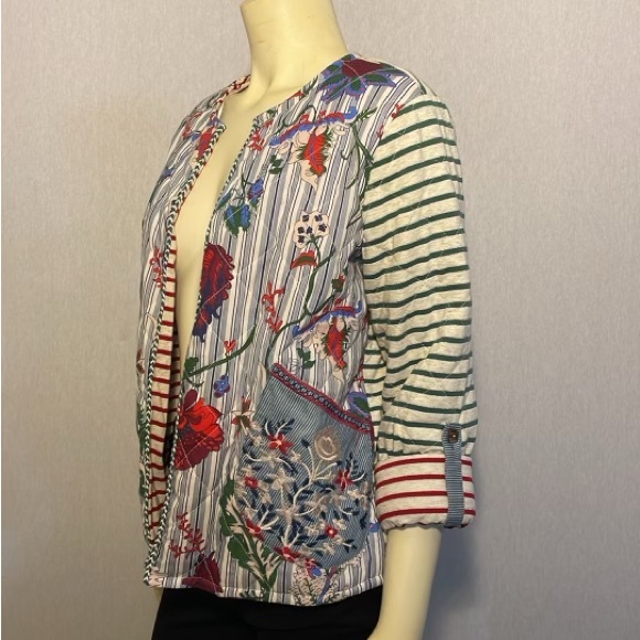 John Mark floral / striped jacket, size M - Picture 9 of 14